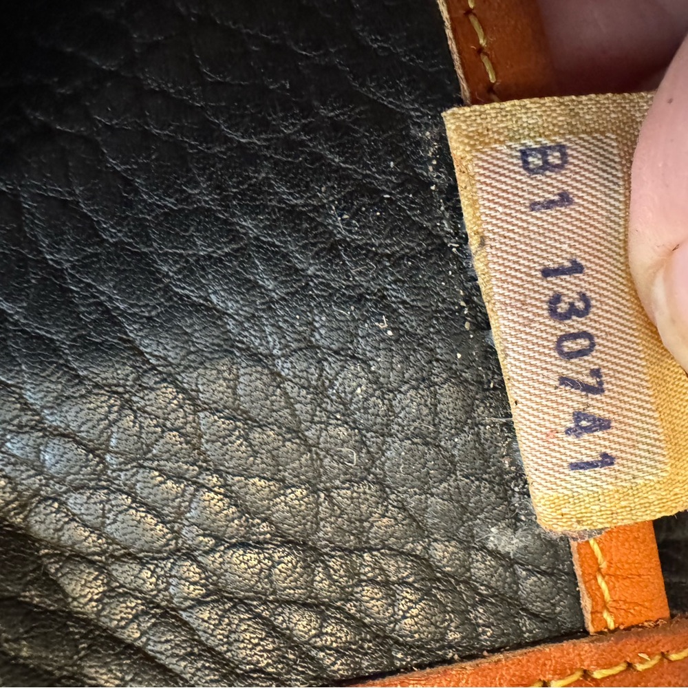 Dooney & Bourke Vintage 1980s Shopper Tote Bucket Bag Brown Canvas & Leather - Picture 9 of 12